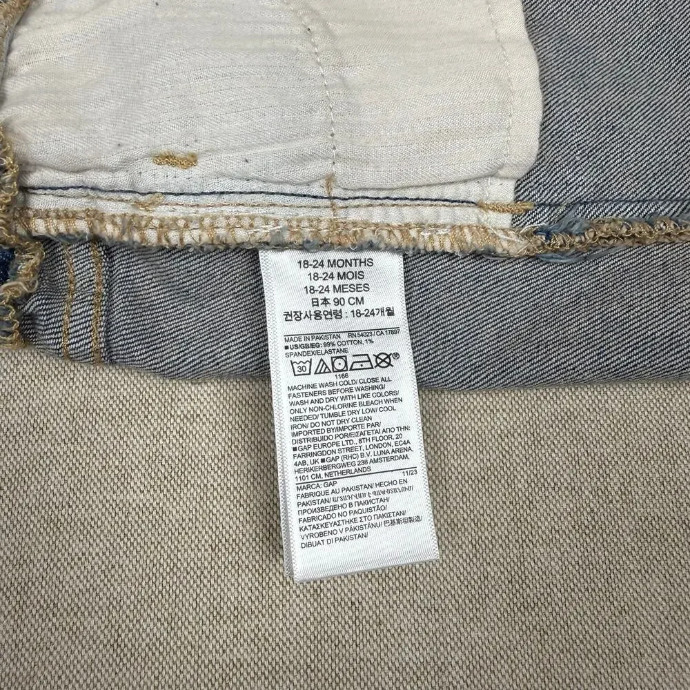 Gap Denim Mini Skirt Medium Blue Wash Elastic Waist  Baby 18–24 Months